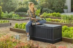 Keter Kentwood Opbergbox - 128x53.6x59 Cm - 350 L - Grafiet -Tuin Verkoop 1200x800 182