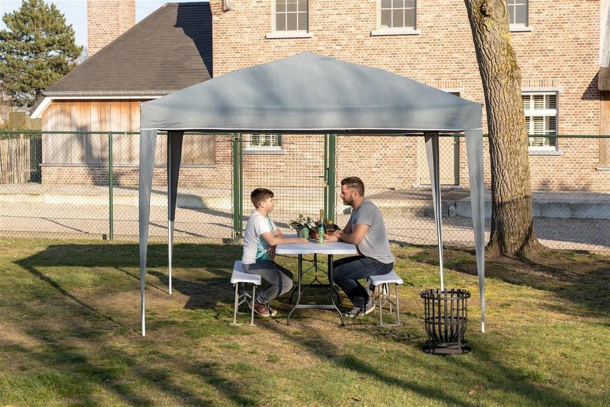 MaxxGarden Partytent - Paviljoen - 3x3 - Easy Up - Opvouwbaar - Waterdicht - Zwart 6 MaxxGarden Partytent - Paviljoen - 3x3 - Easy Up - Opvouwbaar - Waterdicht - Zwart - Afbeelding 4