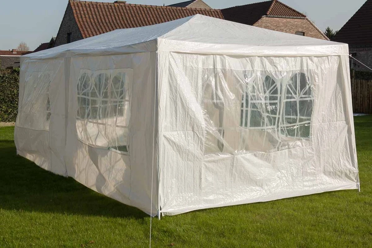 MaxxGarden Partytent - Paviljoen - 300 X 600 X 250 Cm - Met Zijwanden - Waterdicht Pro - 32mm Buizen – Wit 11 MaxxGarden Partytent - Paviljoen - 300 X 600 X 250 Cm - Met Zijwanden - Waterdicht Pro - 32mm Buizen – Wit - Afbeelding 9
