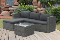 MaxxGarden Loungeset – Rattan Hoekset - 4 Persoons - Incl. Salontafel - Grijs -Tuin Verkoop 1200x800 206
