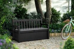 Keter Eden Garden Bench Opbergbank - 265L - 140x60x84cm - Zwart/Grijs -Tuin Verkoop 1200x800 66