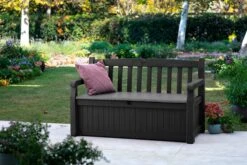 Keter Eden Garden Bench Opbergbank - 265L - 140x60x84cm - Zwart/Grijs -Tuin Verkoop 1200x800 67