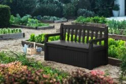 Keter Eden Garden Bench Opbergbank - 265L - 140x60x84cm - Zwart/Grijs -Tuin Verkoop 1200x800 68