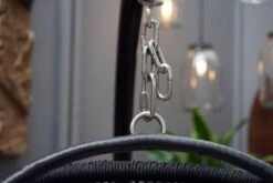 Merkloos Hangstoel Norway - Zwart Wicker & Touw Luxe Egg Hangstoel Met Dikke Antraciete Kussens Met Frame - Inklapbare Basket -Tuin Verkoop 1200x800 82
