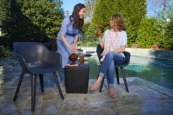 Allibert Akola Tuinstoelen - 2 Stuks -56,5x55x80cm - Donkergrijs -Tuin Verkoop 1200x800 92