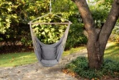 RENALUX Hangstoel Buiten En Binnen - Hangstoel Voor Binnen - Hangstoel Zonder Standaard - Hangstoel Cocoon - Gratis 2 Zachte Kussens - 150 KG - Grijs -Tuin Verkoop 1200x804 7