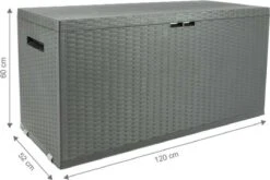Verrijdbare Tuinkussen Opbergbox - Rattan Look - Zwart - 350 Liter -Tuin Verkoop 1200x804 9