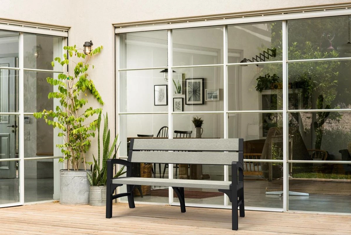 Keter Montero Tuinbank - 3-personen - 150x62,5x89cm – Grafiet 13 Keter Montero Tuinbank - 3-personen - 150x62,5x89cm – Grafiet - Afbeelding 11