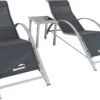 MaxxGarden Ligbed Set - 2 Stuks Zwart - Met Tafel - Sun Loungers - Loungebed -Tuin Verkoop 1200x809 5