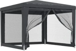 Prolenta Premium Partytent Met 4 Mesh Zijwanden 3x3 M HDPE Antracietkleurig 13 Prolenta Premium Partytent Met 4 Mesh Zijwanden 3x3 M HDPE Antracietkleurig -Tuin Verkoop 1200x816 1