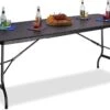 MaxxGarden Vouwtafel - Zwart - Rotanlook - 180x75x74 Cm -Tuin Verkoop 1200x831 2