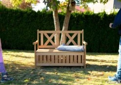 Needs&wants® Houten Tuinbank Met Opbergruimte, 2-zits Kistbank Houten Klassieke Bank Opslag, Grote Tuinopbergbank Van Massief Hout Weerbestendig Voor Buiten Tuin, Balkon, Terras, 115x61x85 Cm, Donker-bruin -Tuin Verkoop 1200x849 1