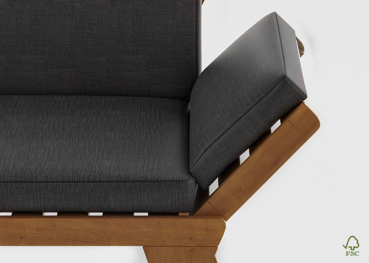 Loungebank Tuin FSC Antraciet – Makkelijk Verstelbaar Lounge Bank Balkon – Tuinbank Lounge Hardhout FSC – Perfecthomeshop 6 Loungebank Tuin FSC Antraciet – Makkelijk Verstelbaar Lounge Bank Balkon – Tuinbank Lounge Hardhout FSC – Perfecthomeshop - Afbeelding 4