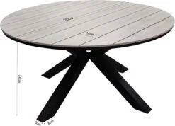 Ronde Tuintafel Cyprus ø120cm | Wood | Polywood & Aluminium -Tuin Verkoop 1200x866 1