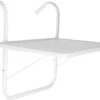 Luxe Inklapbare Balkontafel – 52 X 40 X 56cm – Wit – Hangend – Balkonbar – Balkontafels – Balkontafeltje – Hangtafel Balkon – Balcony Table – Voor Aan Het Balkon – Ophangbaar – Opklapbaar – Tafel – Inklapbaar – Buiten – Tafeltje – Klaptafel -Tuin Verkoop 1200x876