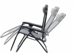 Alice's Garden Campingstoel PATRICK - Set Van 2 - Opvouwbaar - Verstelbaar - Grijs -Tuin Verkoop 1200x877