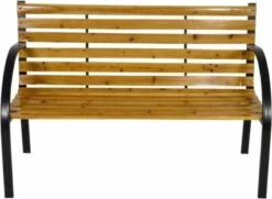 Dutcc 41142 - Tuinbank - Woodstock - 120 Cm – Zwart -Tuin Verkoop 1200x881