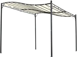 Outsunny Pergola Partytent Paviljoen Overkapping Tent Metaal Crème 297x297 Cm 84C-038 -Tuin Verkoop 1200x896