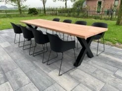 Tuintafel Douglas 300 Cm X 90 Cm | Stalen Poten | 8-10 Personen | DuuMaa -Tuin Verkoop 1200x899 12