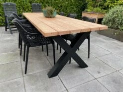 Tuintafel Douglas 220 Cm X 90 Cm | Stalen Poten | + Montage | Duurzame Eettafel | Onderhoudsarm 6-8 Personen | Geschaafd Hout | DuuMaa -Tuin Verkoop 1200x899 16