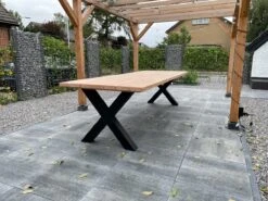 Tuintafel Douglas 300 Cm X 90 Cm | Stalen Poten | 8-10 Personen | DuuMaa -Tuin Verkoop 1200x899 7