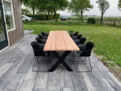 Tuintafel Douglas 300 Cm X 90 Cm | Stalen Poten | 8-10 Personen | DuuMaa -Tuin Verkoop 1200x899 8