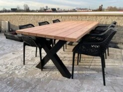 Tuintafel Douglas 300 Cm X 90 Cm | Stalen Poten | 8-10 Personen | DuuMaa -Tuin Verkoop 1200x899 9