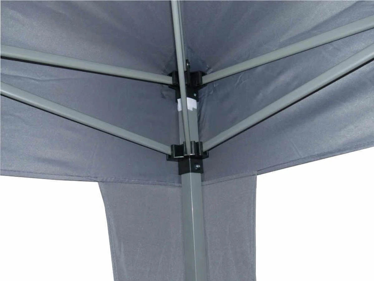 Garden Royal Partytent 3x3m Easy Up Grijs Met 2 Zijwanden 5 Garden Royal Partytent 3x3m Easy Up Grijs Met 2 Zijwanden - Afbeelding 3