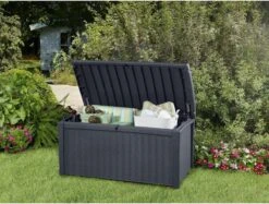 Keter - Borneo Opbergbox - 416 Liter - 129.5 X 62.5 X 70 Cm - Antraciet -Tuin Verkoop 1200x907