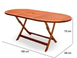 Merkloos Tuintafel Acaciahout - 160x85x75cm - FSC-gecertificeerd -Tuin Verkoop 1200x908 2