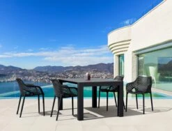 Air XL Stapelbare Tuinstoel Set Van 4 Stuks - Zwart -Tuin Verkoop 1200x913