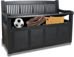 Merkloos Opbergbank Van Kunststof | 130 X 60 Cm | Antraciet -Tuin Verkoop 1200x923 2