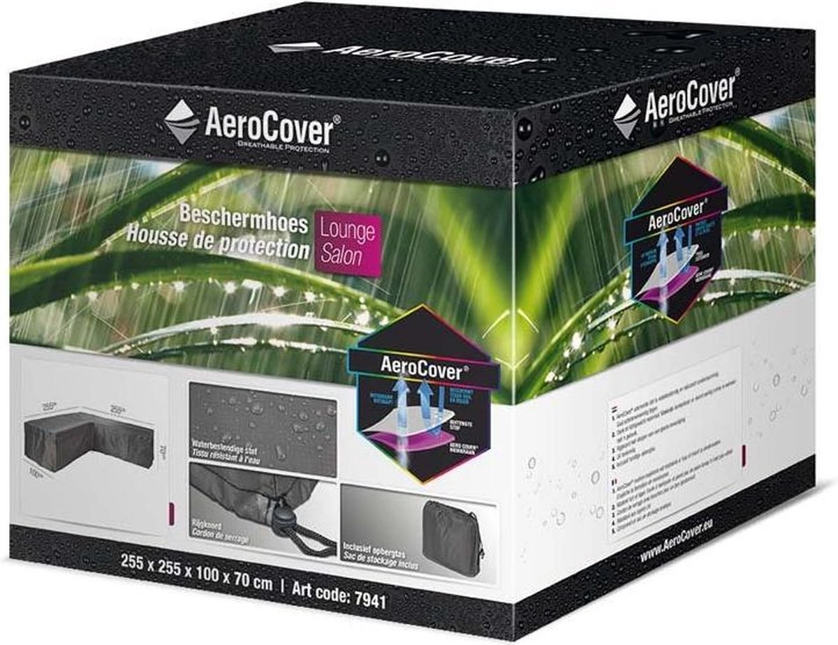 Aerocover Loungesethoes - L-vorm - L 255 X L 255 X B 100 X H 70 Cm 19 Aerocover Loungesethoes - L-vorm - L 255 X L 255 X B 100 X H 70 Cm - Afbeelding 17