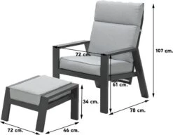 Garden Impressions Max Verstelbare Stoel + Voetenbank -Tuin Verkoop 1200x933 1
