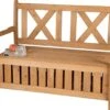 Needs&wants® Houten Tuinbank Met Opbergruimte, 2-zits Kistbank Houten Klassieke Bank Opslag, Grote Tuinopbergbank Van Massief Hout Weerbestendig Voor Buiten Tuin, Balkon, Terras, 115x61x85 Cm, Donker-bruin -Tuin Verkoop 1200x946