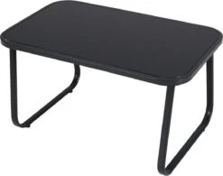 Tuin Meubelen Loungeset - 4 Persoons - Tuinset - Comfort - Zwart - Tafel Glazen Blad - Stoelen - Sofa - Bank - 4-delig -Tuin Verkoop 1200x947 1