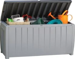 Keter Novel Opbergbox - 340L - 124x55x62.5cm - Grijs -Tuin Verkoop 1200x948 2