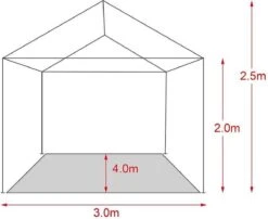 MaxxGarden Partytent - Paviljoen - 3x4m - Incl. Zijwanden - Waterdicht - Wit -Tuin Verkoop 1200x979 1