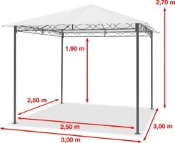 Tuinpaviljoen 3x3 M Waterdicht Paviljoen Met 4 Zijwanden Tuintent Ca. 180 G/m² Dakzeil In Crème Partytent -Tuin Verkoop 1200x980 2