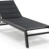 Blumfeldt Renazzo Lounge Ligstoel - Ligbed Voor De Tuin - Aluminium Tuinstoel - 6 Standen - Waterafstotend - Bekleding Van 70 % Pvc En 30 % Polyetheen - Zwart -Tuin Verkoop 1200x982
