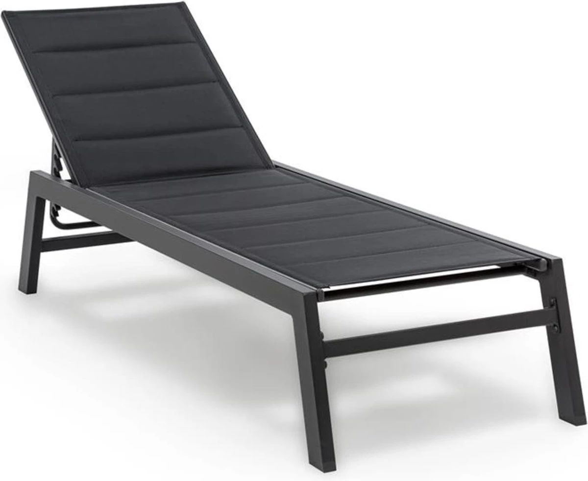 Blumfeldt Renazzo Lounge Ligstoel - Ligbed Voor De Tuin - Aluminium Tuinstoel - 6 Standen - Waterafstotend - Bekleding Van 70 % Pvc En 30 % Polyetheen - Zwart 3 Blumfeldt Renazzo Lounge Ligstoel - Ligbed Voor De Tuin - Aluminium Tuinstoel - 6 Standen - Waterafstotend - Bekleding Van 70 % Pvc En 30 % Polyetheen - Zwart