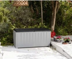 Keter Novel Opbergbox - 340L - 124x55x62.5cm - Grijs -Tuin Verkoop 1200x993 1