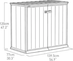Keter Patio Store Opbergkast - 139,5x77x120cm - Grijs -Tuin Verkoop 1200x995 2