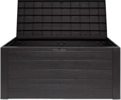 Merkloos Woody Tuin Opbergbox - 324 Liter 45x120x60 Cm - Tuinkussenbox - Antraciet/bruin -Tuin Verkoop 1200x996