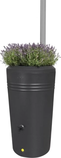 Elho Green Basics Regenton - Regenton - Living Black - Buiten - 200 Liter -Tuin Verkoop 466x1200