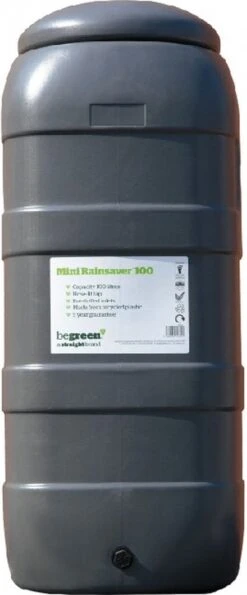 Harcostar Rainsaver Regenton 100 Liter Antraciet Met Vulautomaat En 3 Delige Voet -Tuin Verkoop 498x1200