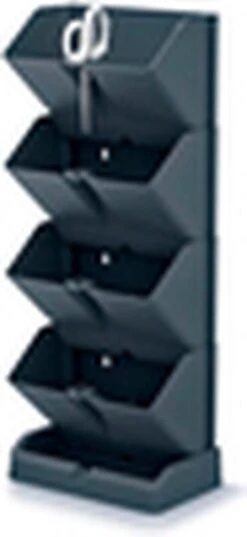 Prosperplast Verticale Kruidentuin Kunststof - Staand/hangend - Modulair - Antraciet Grijs - L 20 X B 11 X H 48 Cm - Incl. Kruidenschaar -Tuin Verkoop 552x1200 2