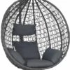 Bircim Hangstoel Ei/Egg-Vorm Met Dikke Kussens - Voor Binnen En Buiten - Incl. Standaard, Onderstel & Kussens - Antraciet 2 Bircim Hangstoel Ei/Egg-Vorm Met Dikke Kussens - Voor Binnen En Buiten - Incl. Standaard, Onderstel & Kussens - Antraciet -Tuin Verkoop 613x1200