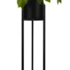 QUVIO Plantenstandaard Inclusief Pot - Staande Plantenbak - Metaal - Plantenbak - Plantenhouders - Planten Zuilen - Voor Buiten - Bloempot - 22 X 22 X 90 Cm - Zwart -Tuin Verkoop 660x1200