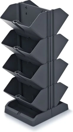 Prosperplast Verticale Kruidentuin Kunststof - Staand/hangend - Modulair - Antraciet Grijs - L 20 X B 11 X H 48 Cm - Incl. Kruidenschaar -Tuin Verkoop 667x1200 2